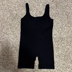 Garage Black Ribbed Tank Romper